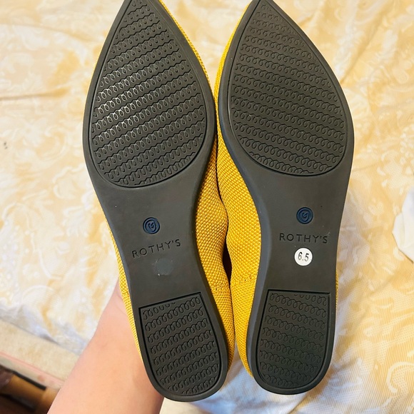 Rothy’s The Point Marigold Yellow Textile Ballet Flat Comfort Women’s size 6.5 - Picture 8 of 8